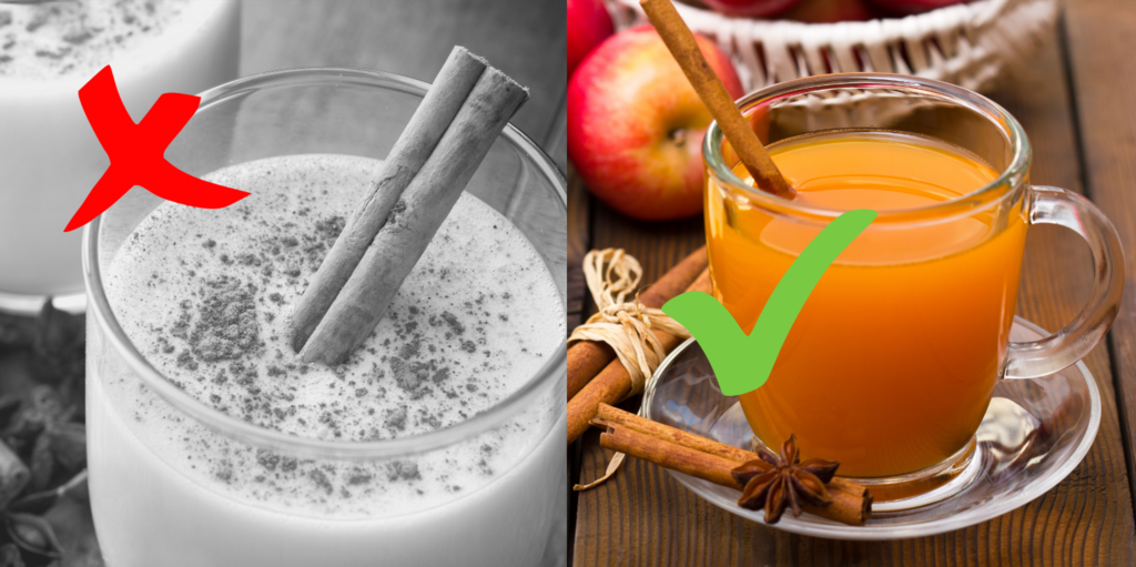 Instead of eggnog try spiced apple cider